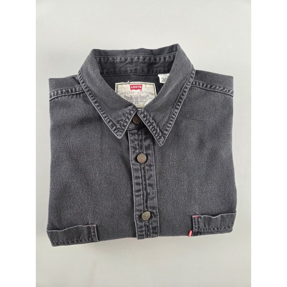 Levi's Other - Levi's Denim Shirt XL Button Up Black Fade Workwear Y2K Vintage Style Cotton